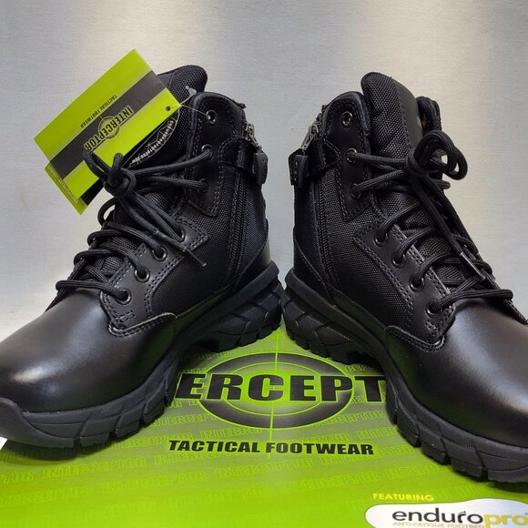 Interceptor Litefast Tactical Boots Womens Size 7 Zippered 6" Shaft Soft Toe NIB - Picture 2 of 9